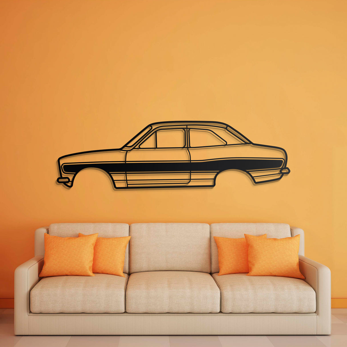 1973 Escort RS1600 Metal Car Wall Art - NC0154