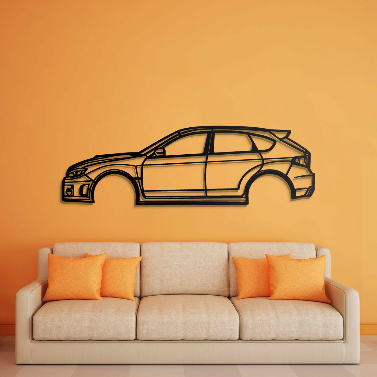 2013 WRX STI Hatchback Metal Car Wall Art - NC0491