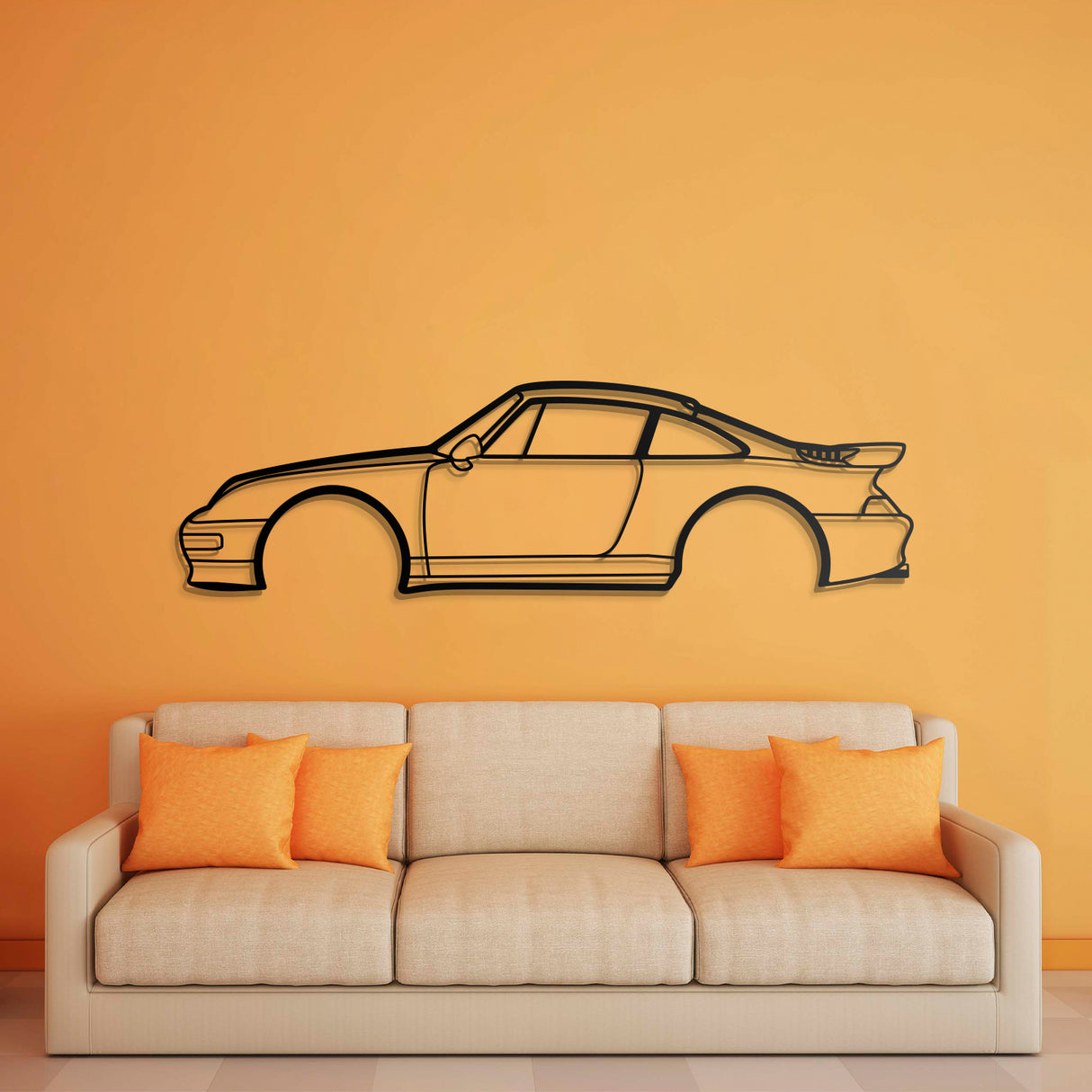 1998 Carrera 4S Metal Car Wall Art - NC0264