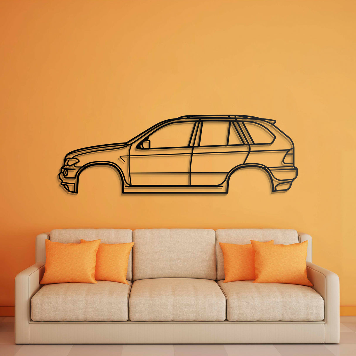 2000 X5 E53 1st Gen Metal Car Wall Art - NC0283