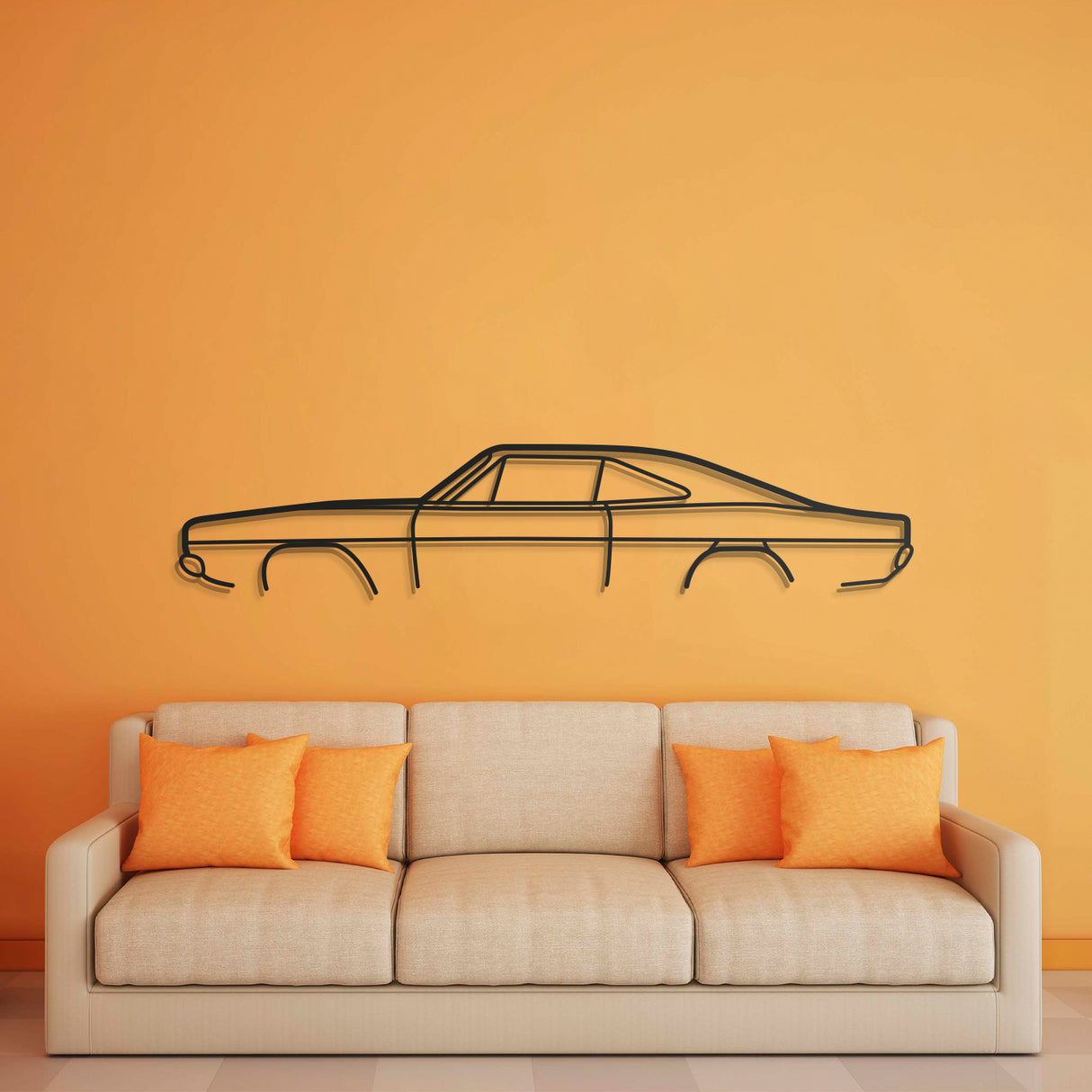 1969 Charger Classic Metal Car Wall Art - NC0118