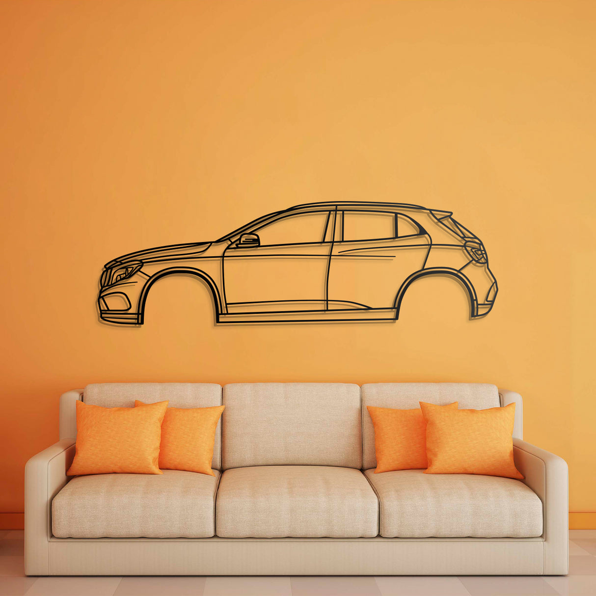 2015 GLA-Class SUV X156 1st Gen Metal Car Wall Art - NC0532