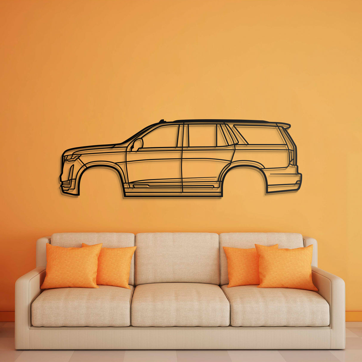 2021 Escalade 5th Gen Metal Car Wall Art - NC0746