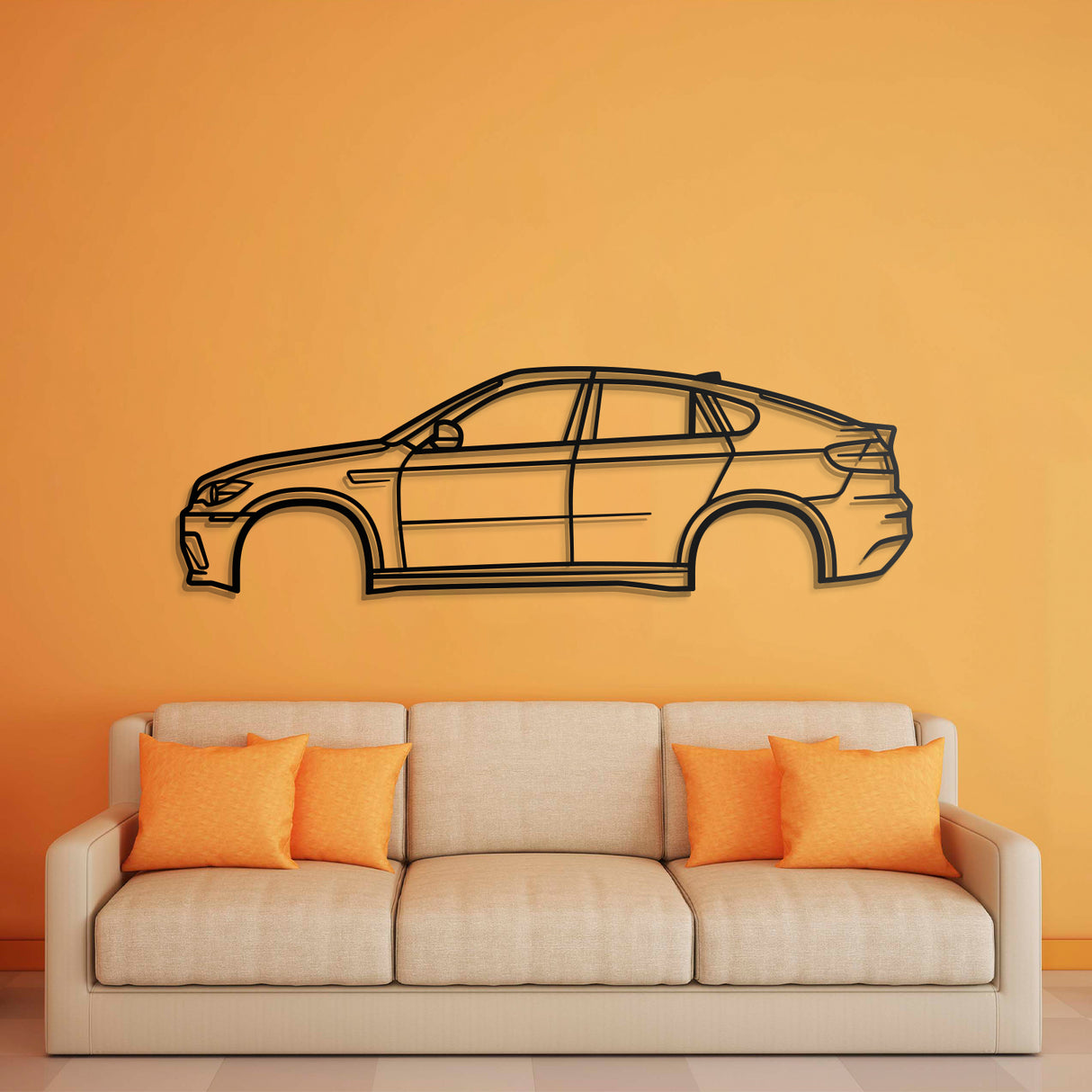 2010 X6 M E71 1st Gen Metal Car Wall Art - NC0412