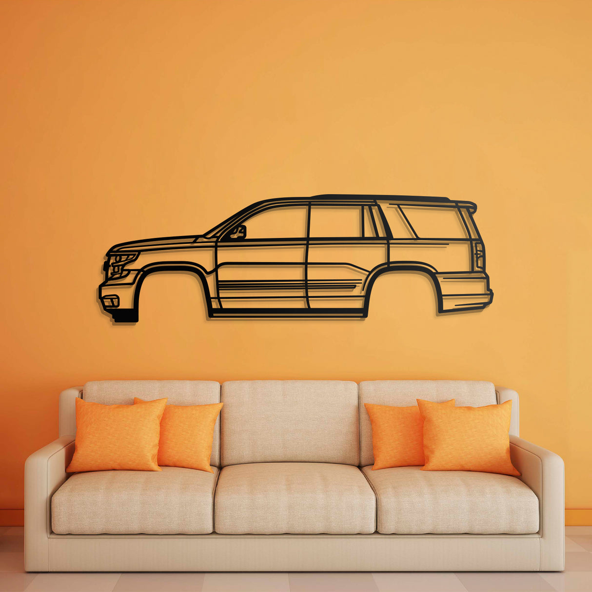 2015 Tahoe 4th Gen Metal Car Wall Art - NC0543