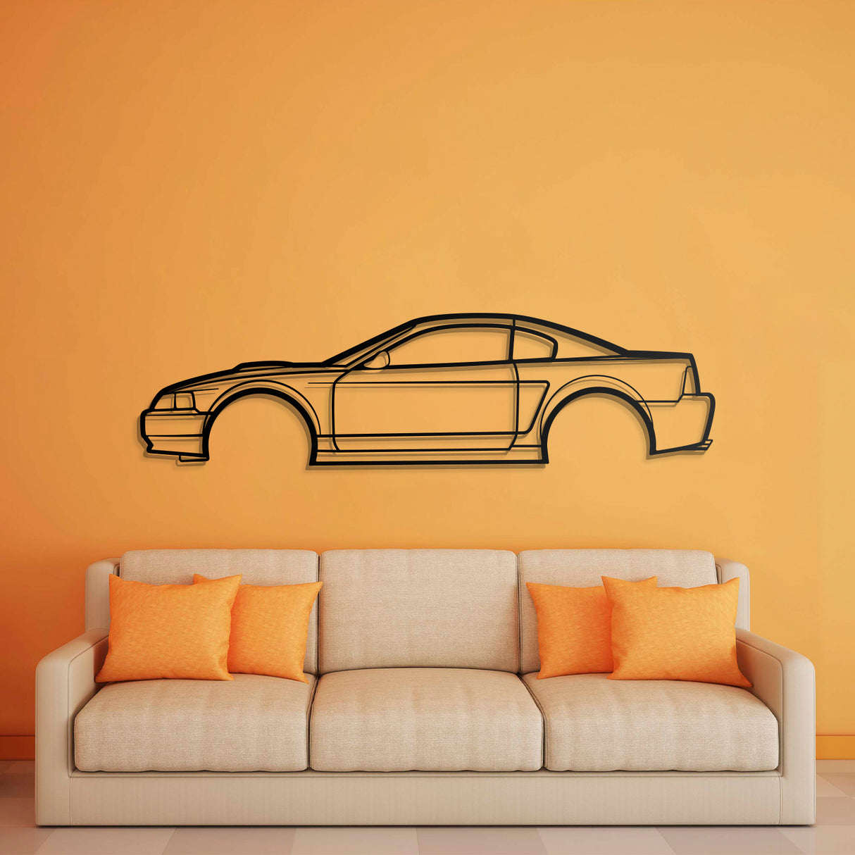 2001 Mustang GT Metal Car Wall Art - NC0290