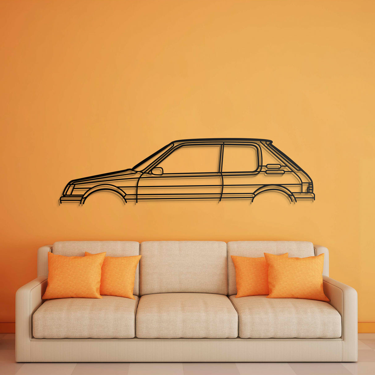 205 GTI Classic Metal Car Wall Art - NC0827