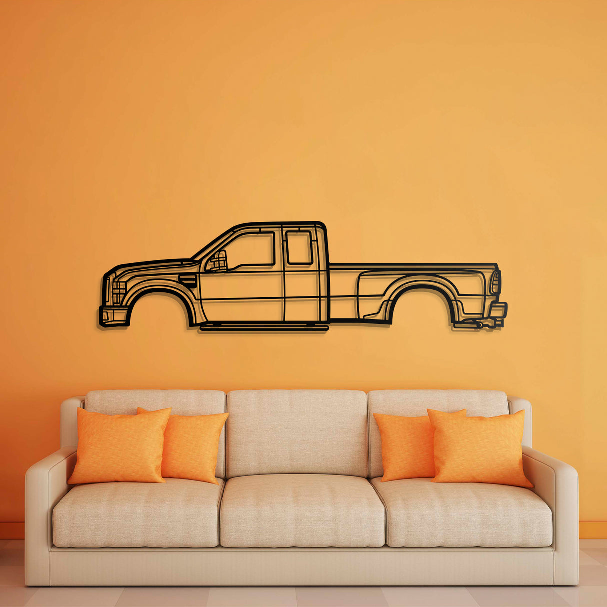 2008 F-350 Super Duty 2nd Gen Metal Car Wall Art - NC0367