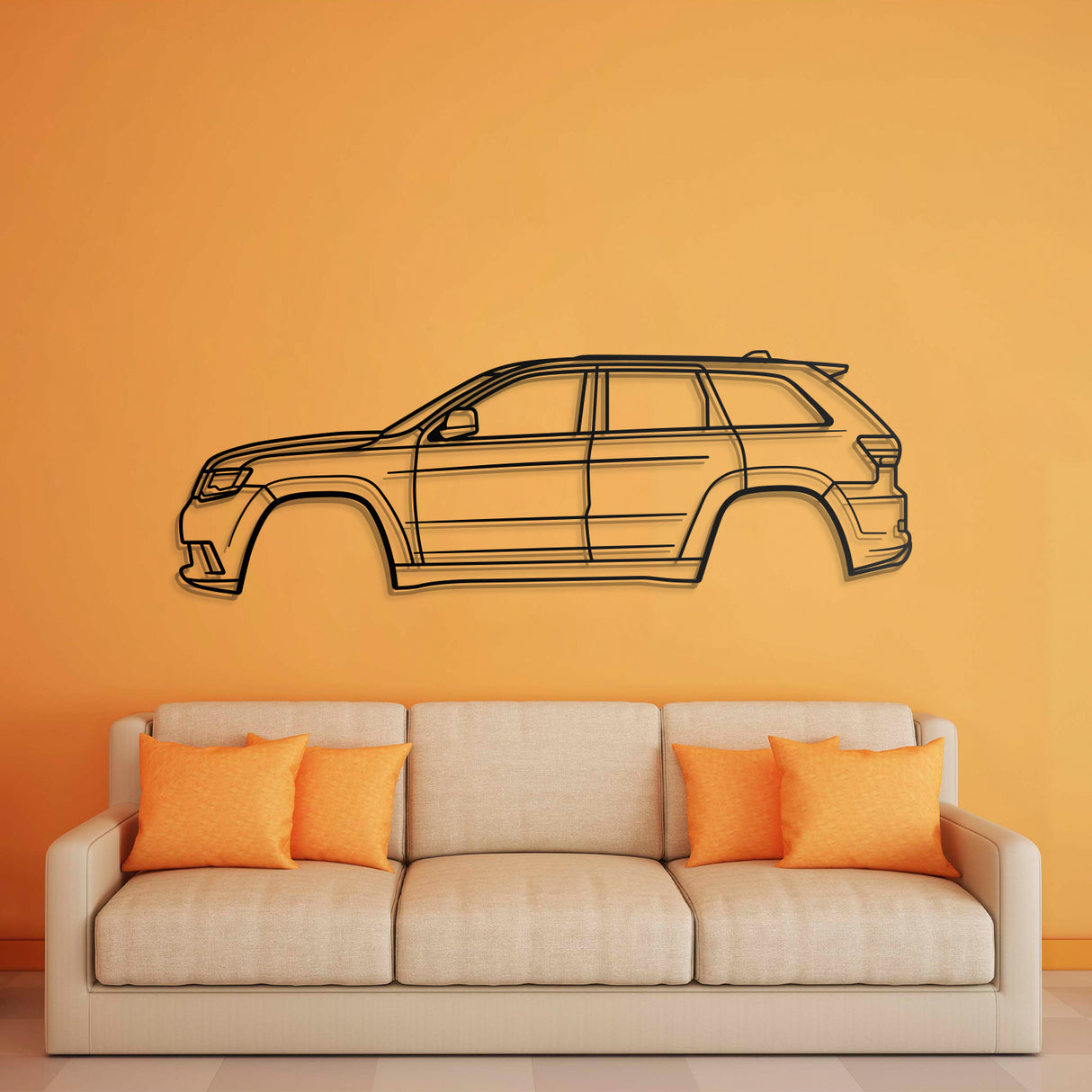 2014 Grand Cherokee SRT WK2 (4th Gen) Metal Car Wall Art - NC0506