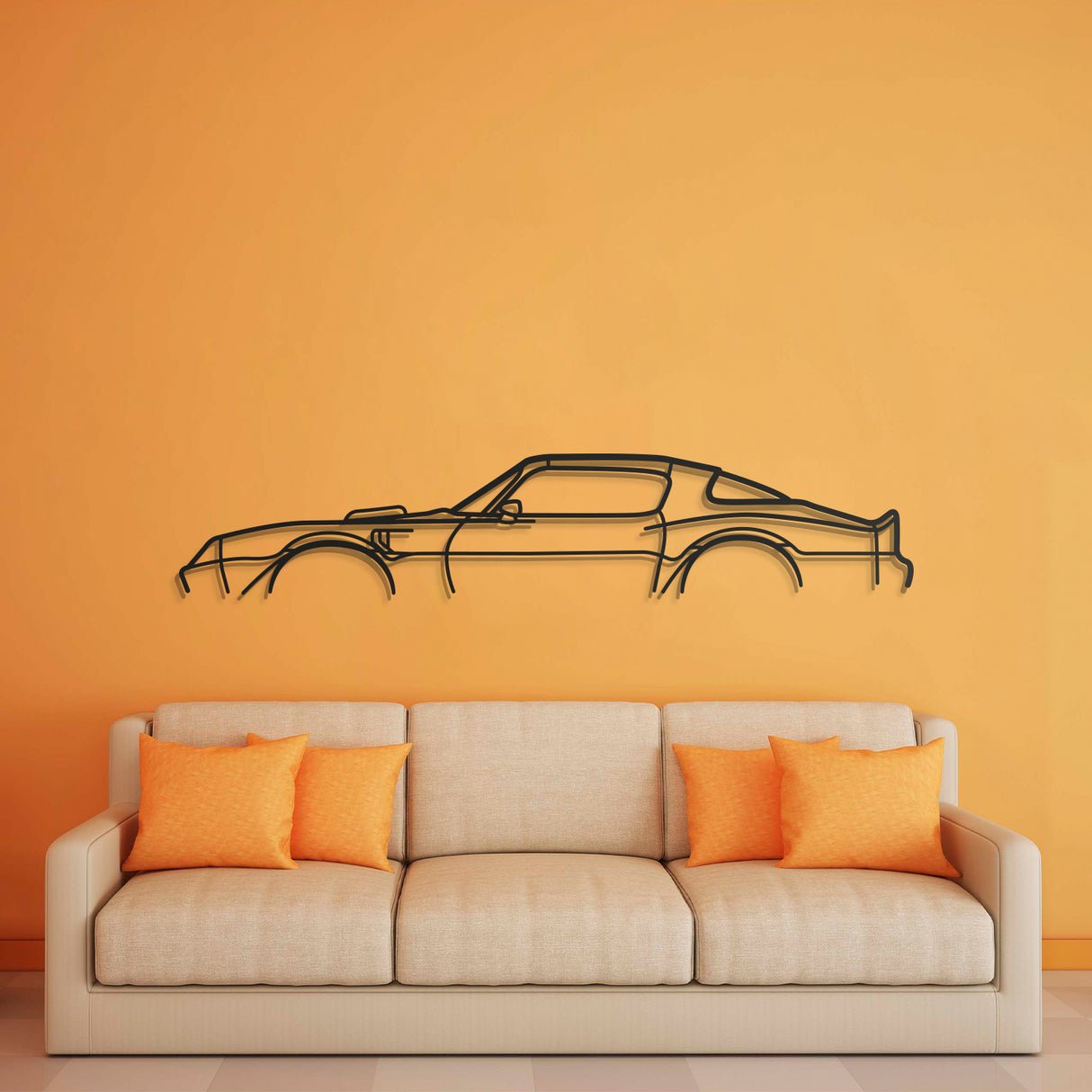 1977 Trans Am Classic Metal Car Wall Art - NC0177