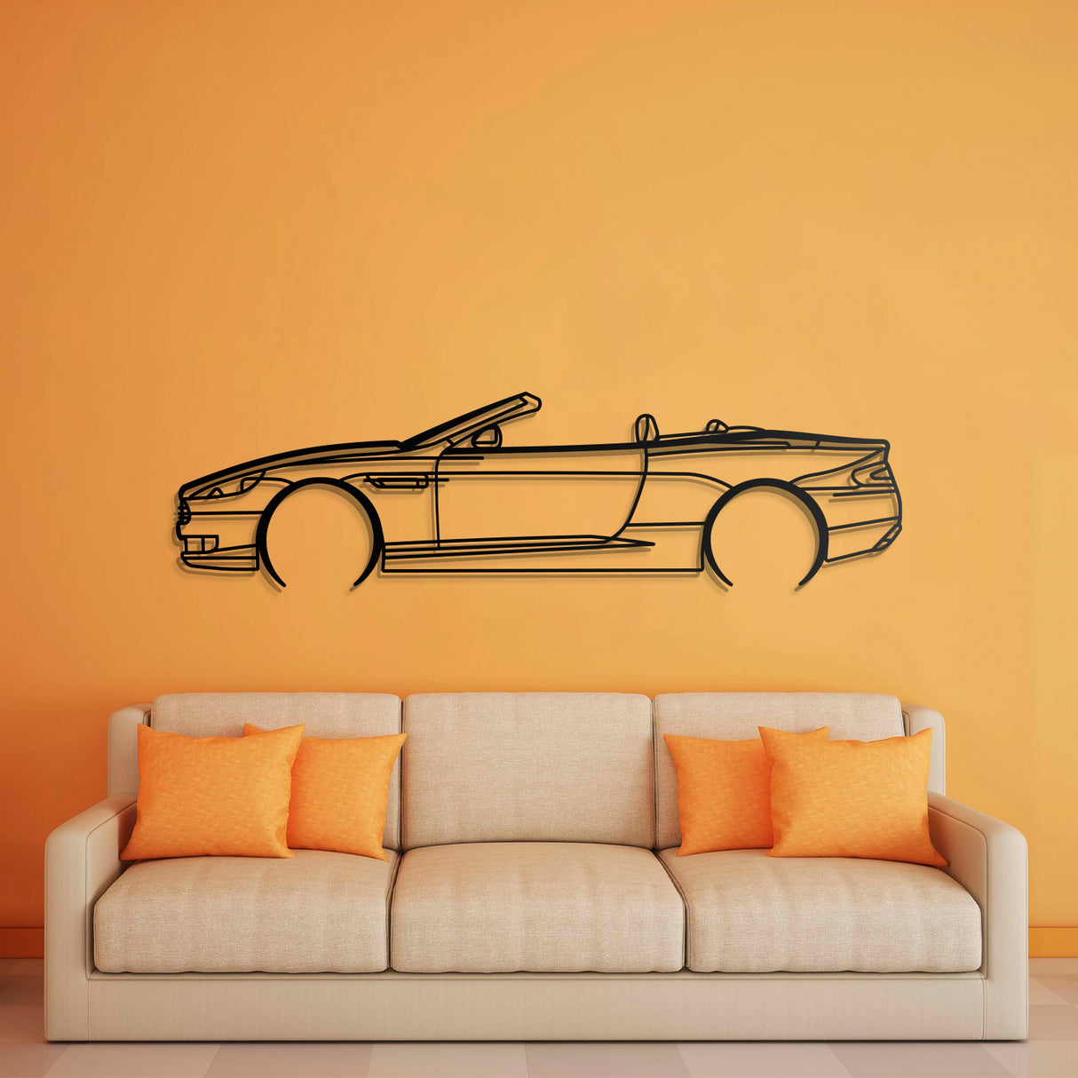 2008 DB9 Convertible Metal Car Wall Art - NC0362