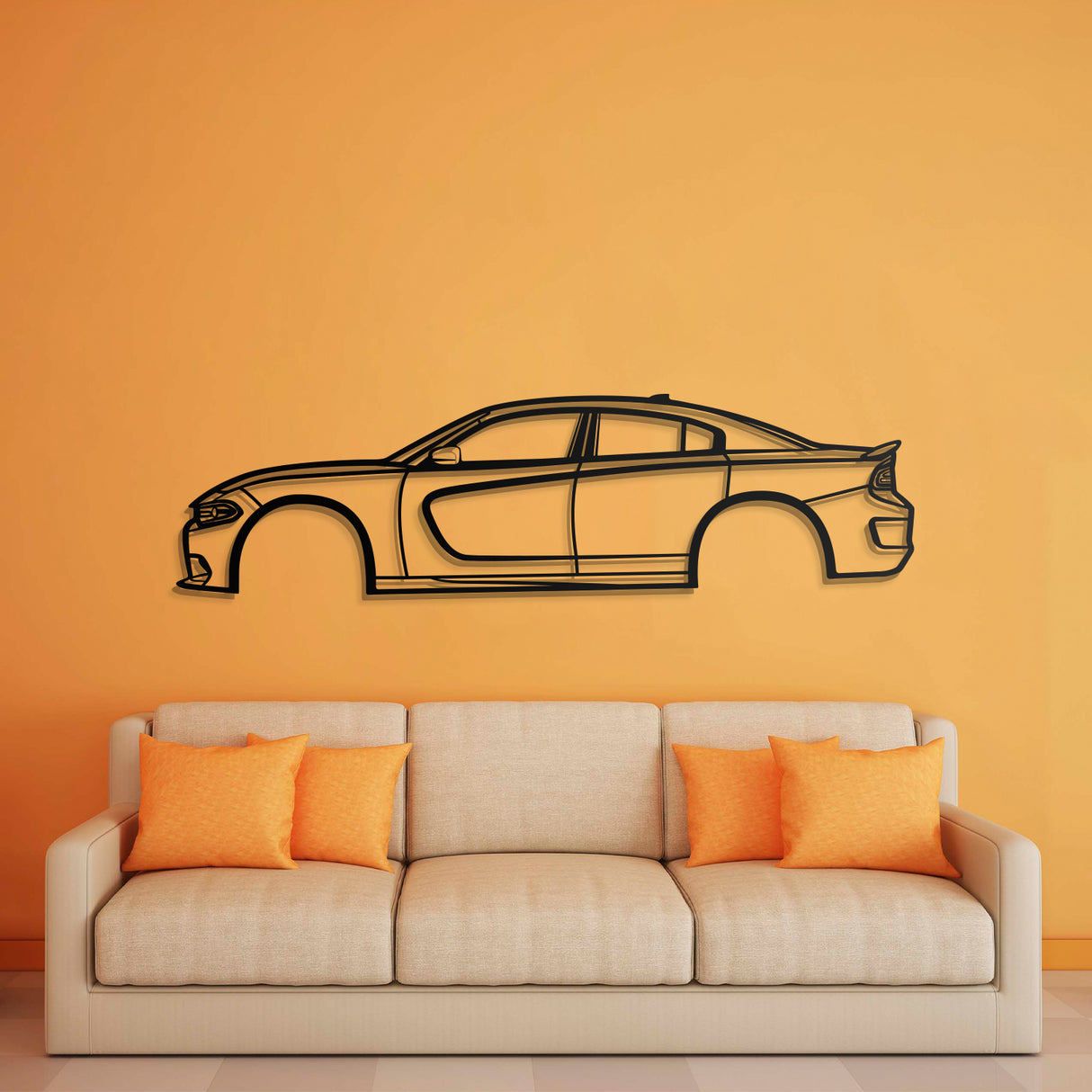 2016 Charger Metal Car Wall Art - NC0557