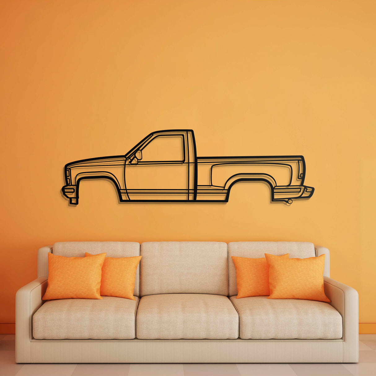 1988 K1500 Silverado Metal Car Wall Art - NC0218