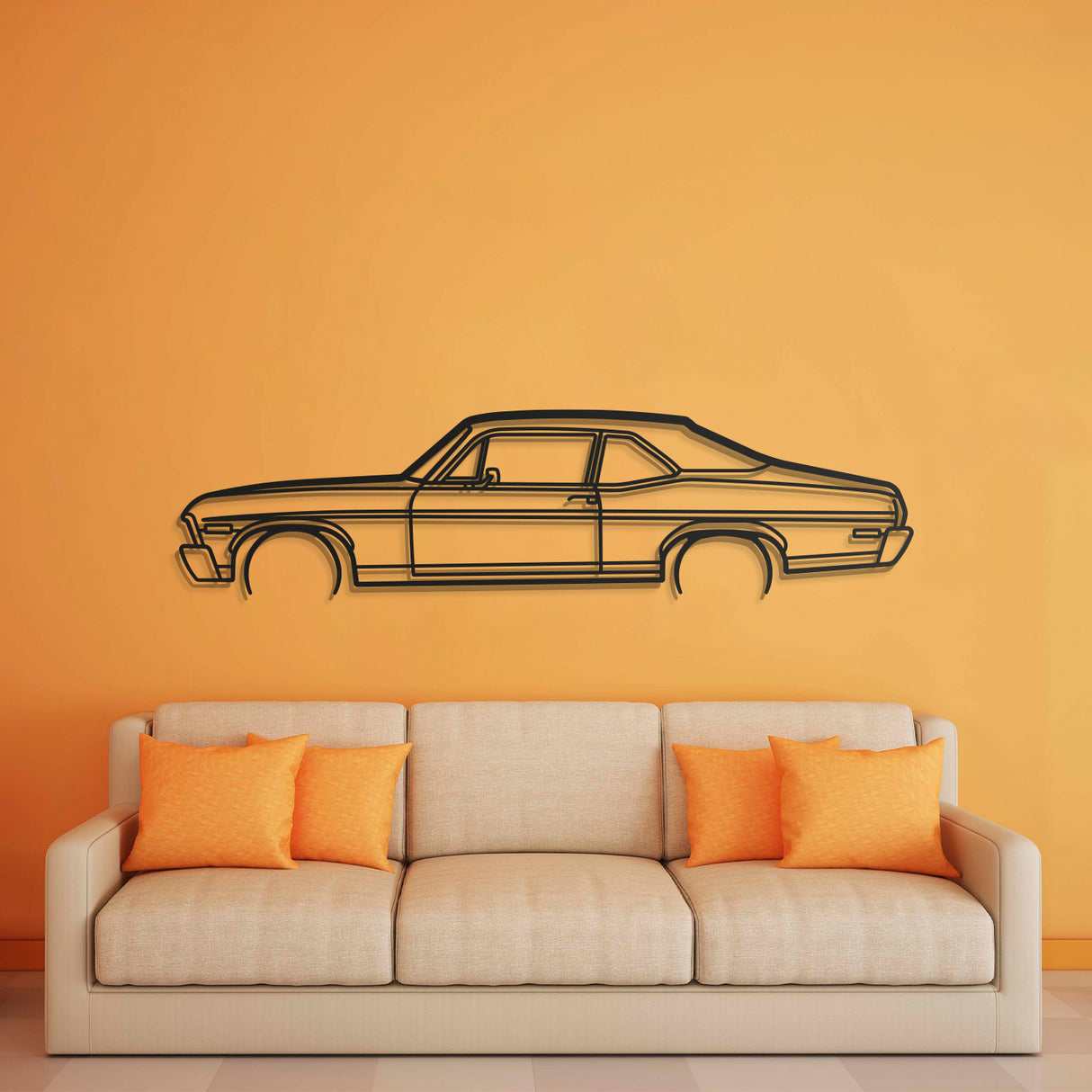 1972 Nova Metal Car Wall Art - NC0148