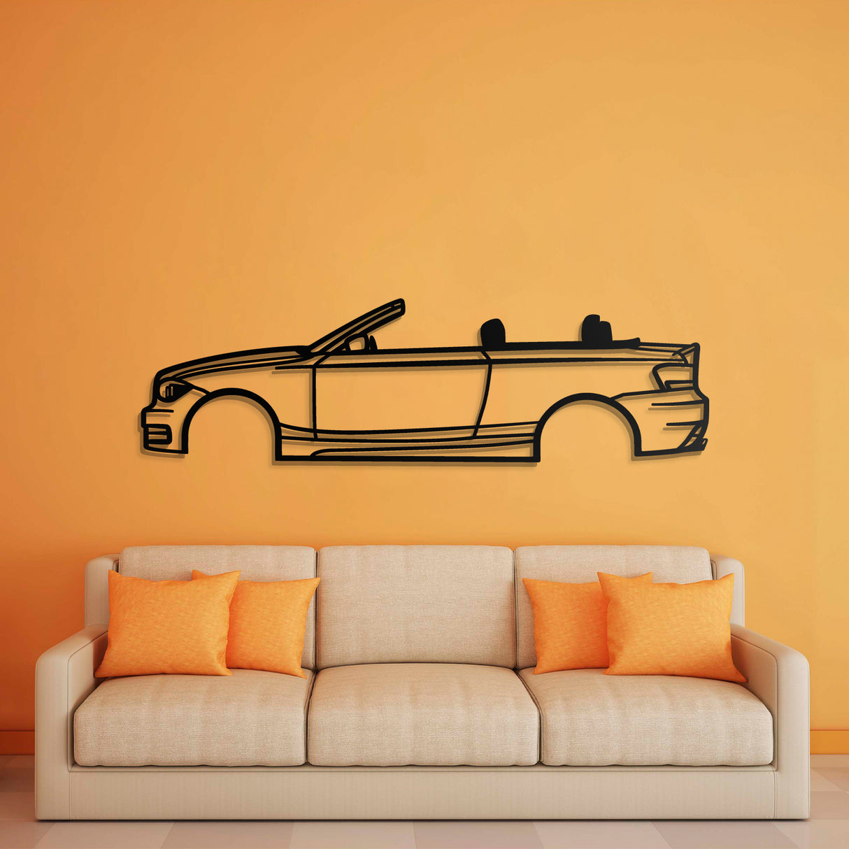 2009 E88 Convertible Metal Car Wall Art - NC0385