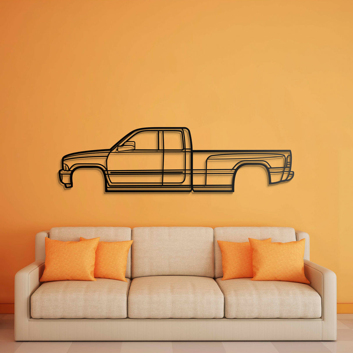 2002 Ram 3500 Metal Car Wall Art - NC0302