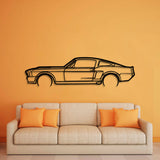 1967 Mustang Detailed Metal Car Wall Art - NC0100