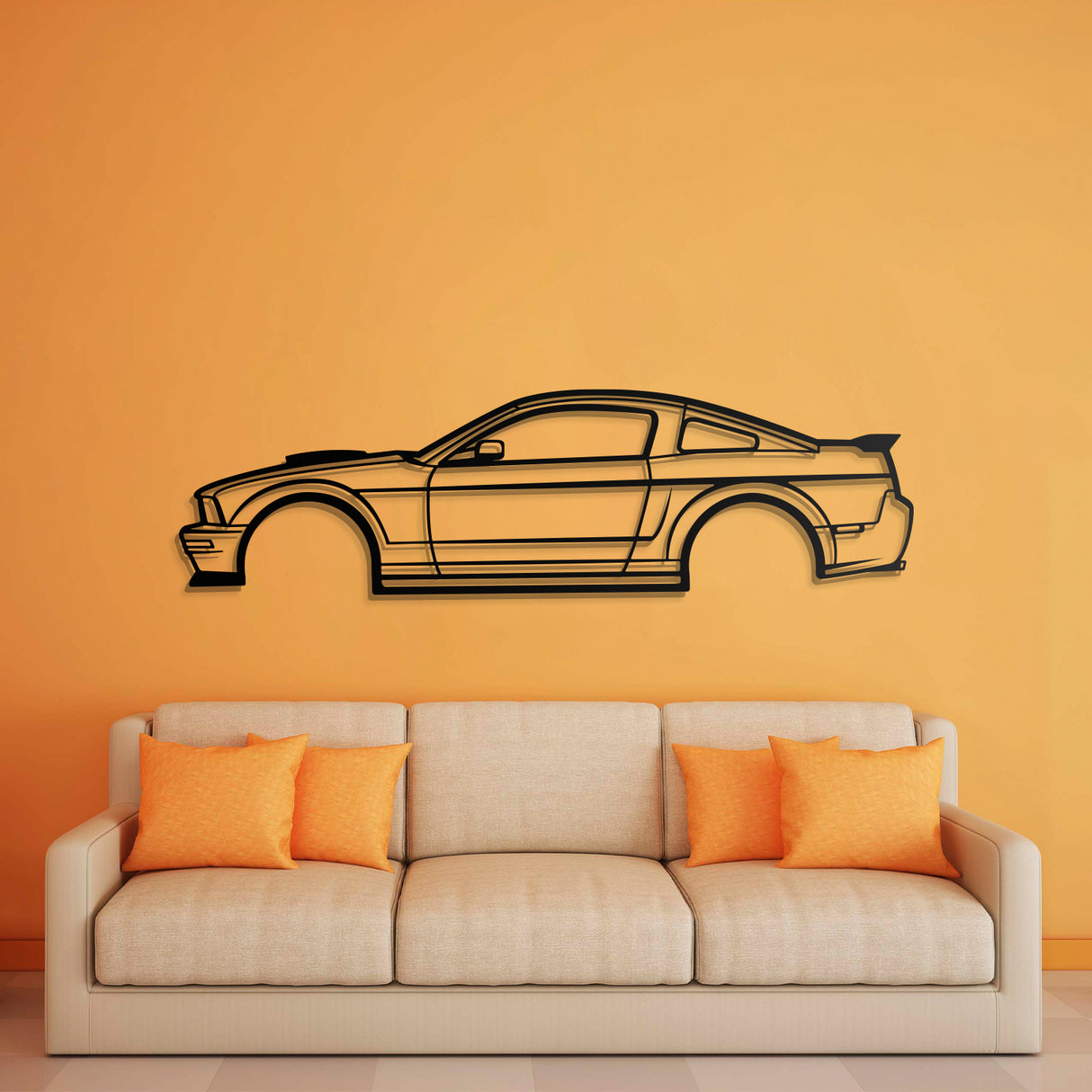 2008 Mustang GT Fastback Metal Car Wall Art - NC0375