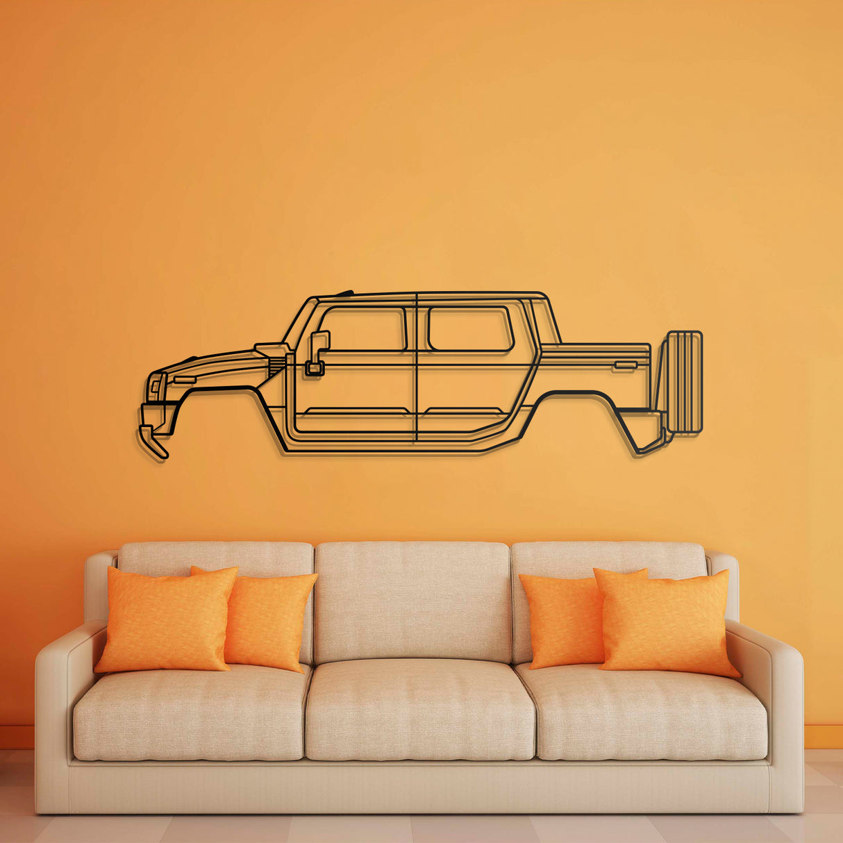 2010 H2 SUT Metal Car Wall Art - NC0405