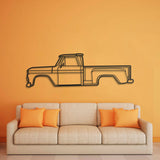 1965 C10 Stepside Pickup Metal Car Wall Art - NC0072