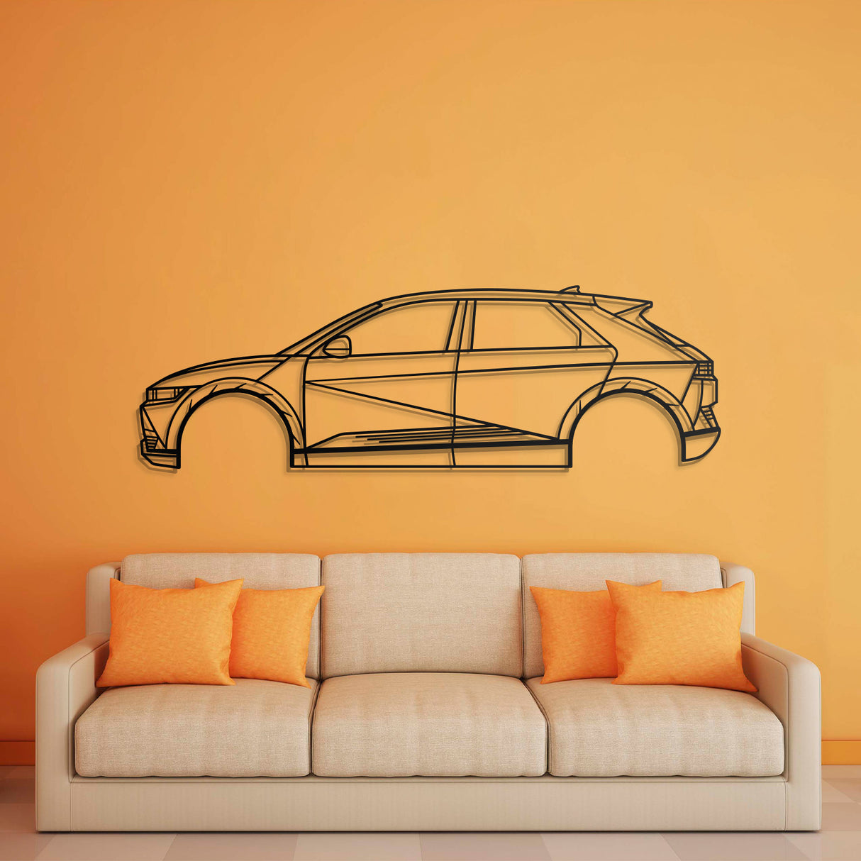 2022 Ioniq 5 1st Gen (NE) Metal Car Wall Art - NC0793