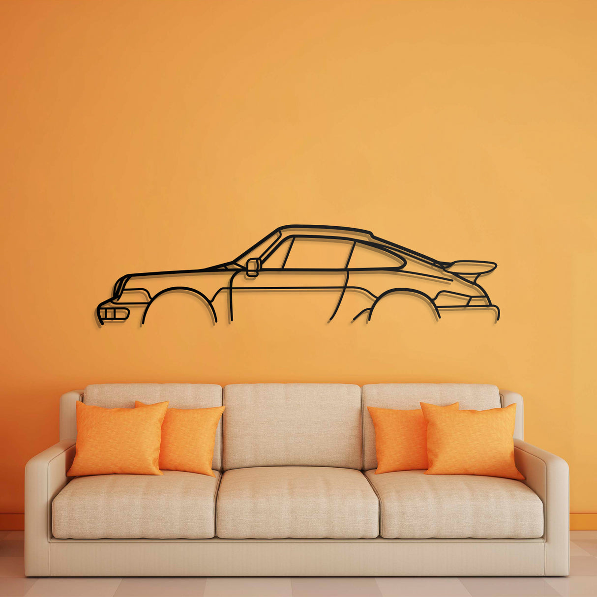 911 964 C2 Classic Metal Car Wall Art - NC0844