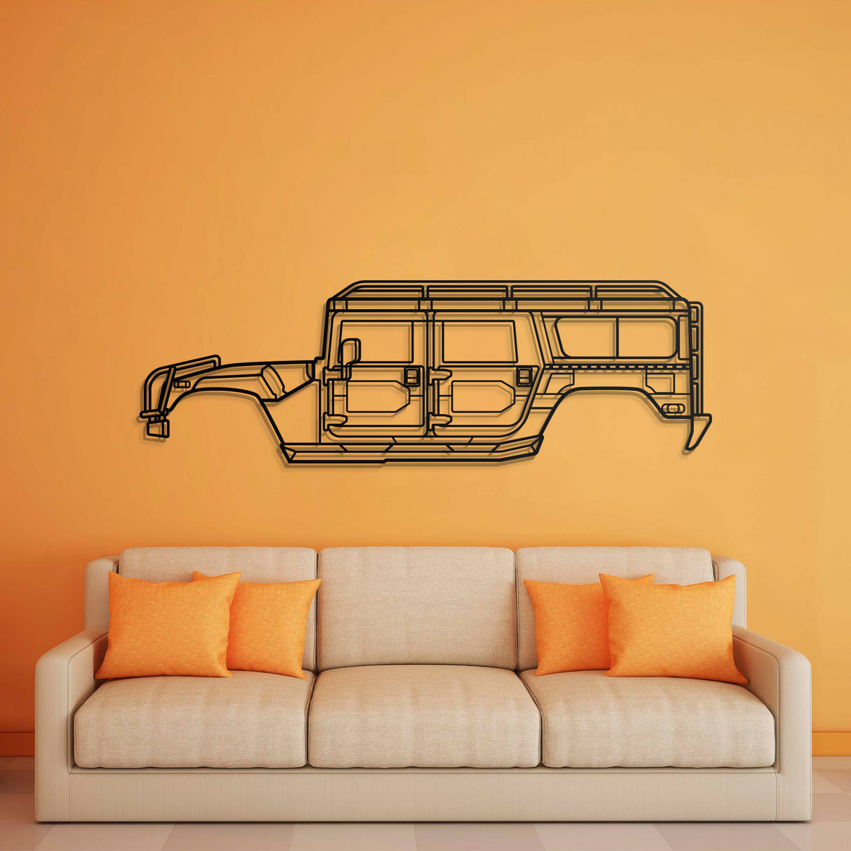 1998 H1 Alpha Metal Car Wall Art - NC0267