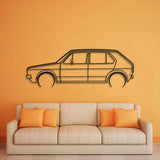 1976 Golf MK1 Detailed Metal Car Wall Art - NC0173