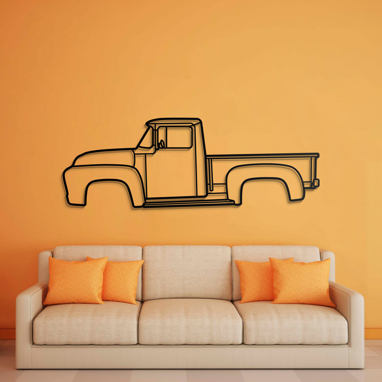 1956 F-100 Metal Car Wall Art - NC0043