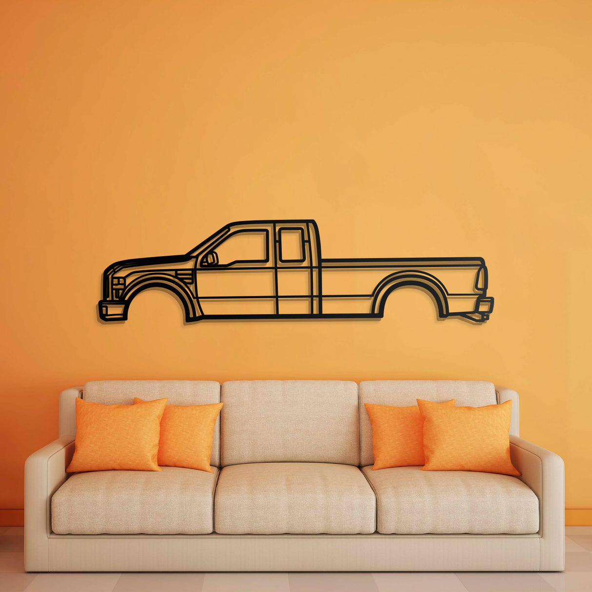 2008  F-250 Super Duty 2nd Gen Metal Car Wall Art - NC0358