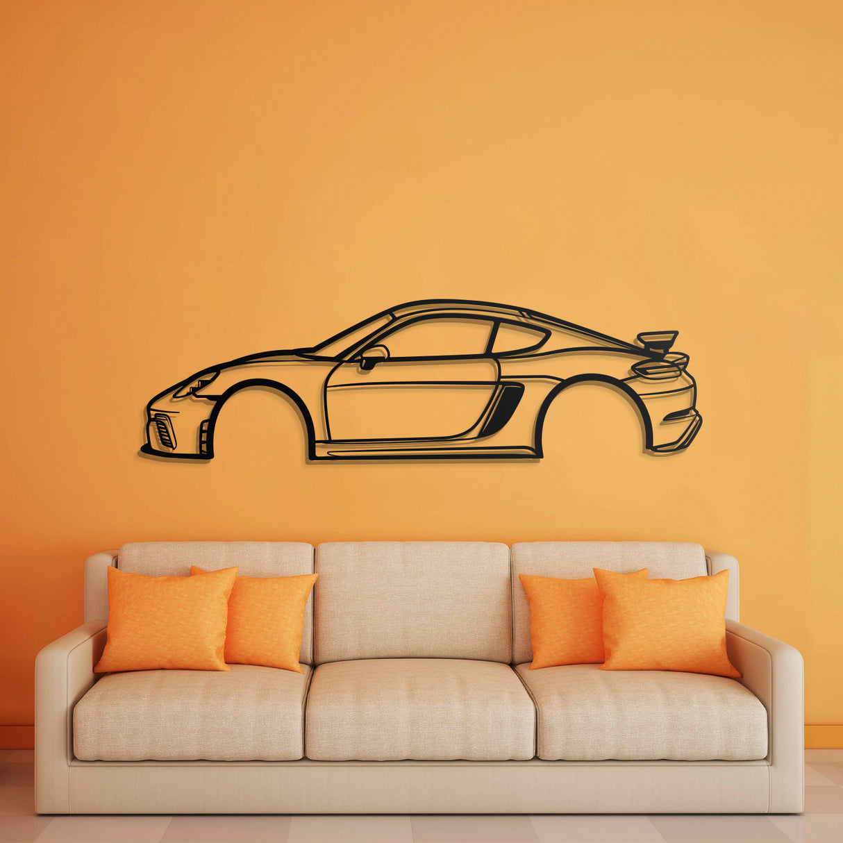 2020 Cayman 981 GT4 Metal Car Wall Art - NC0696