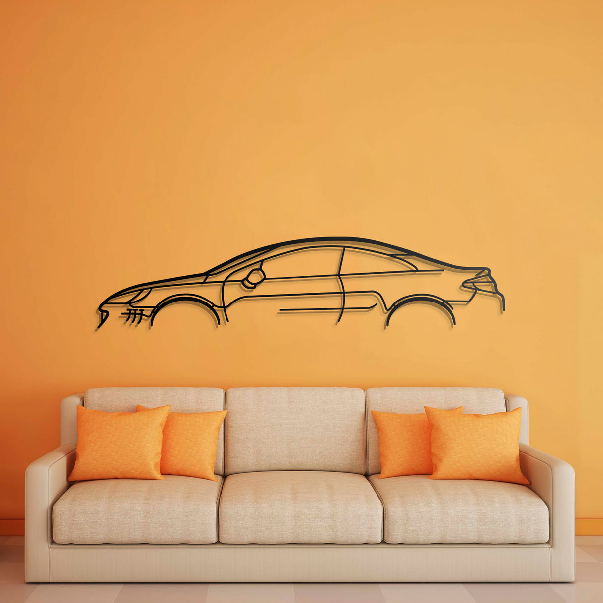 407 Coupe Metal Car Wall Art - NC0834