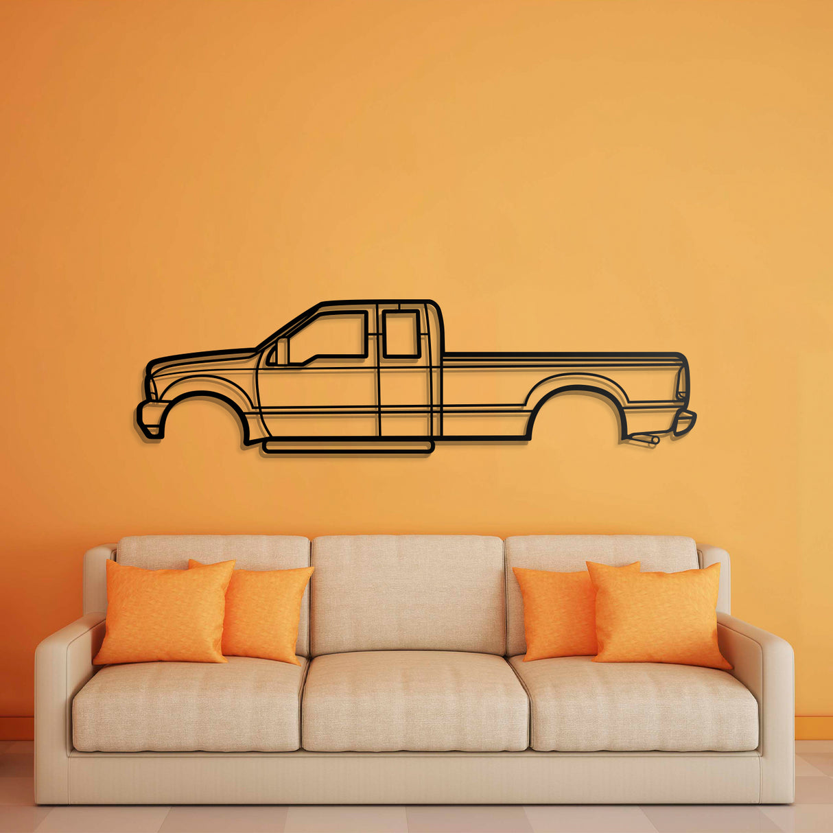 1998 F-250 Super Duty 1st Gen Metal Car Wall Art - NC0265