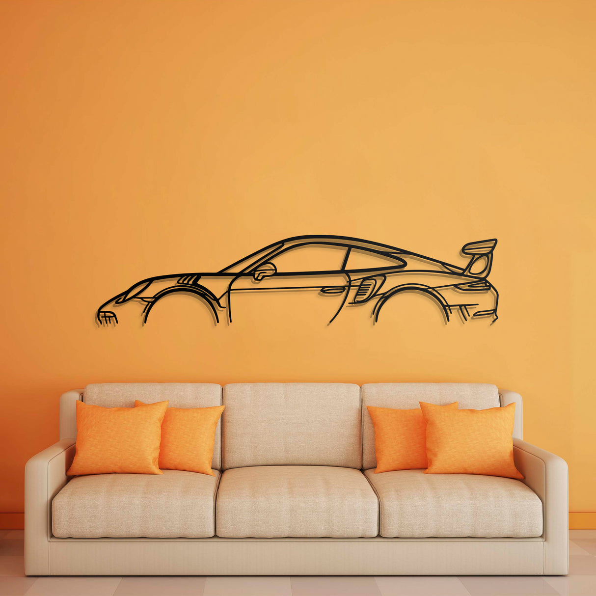 911 GT3 RS Model 991 Metal Car Wall Art - NC0858