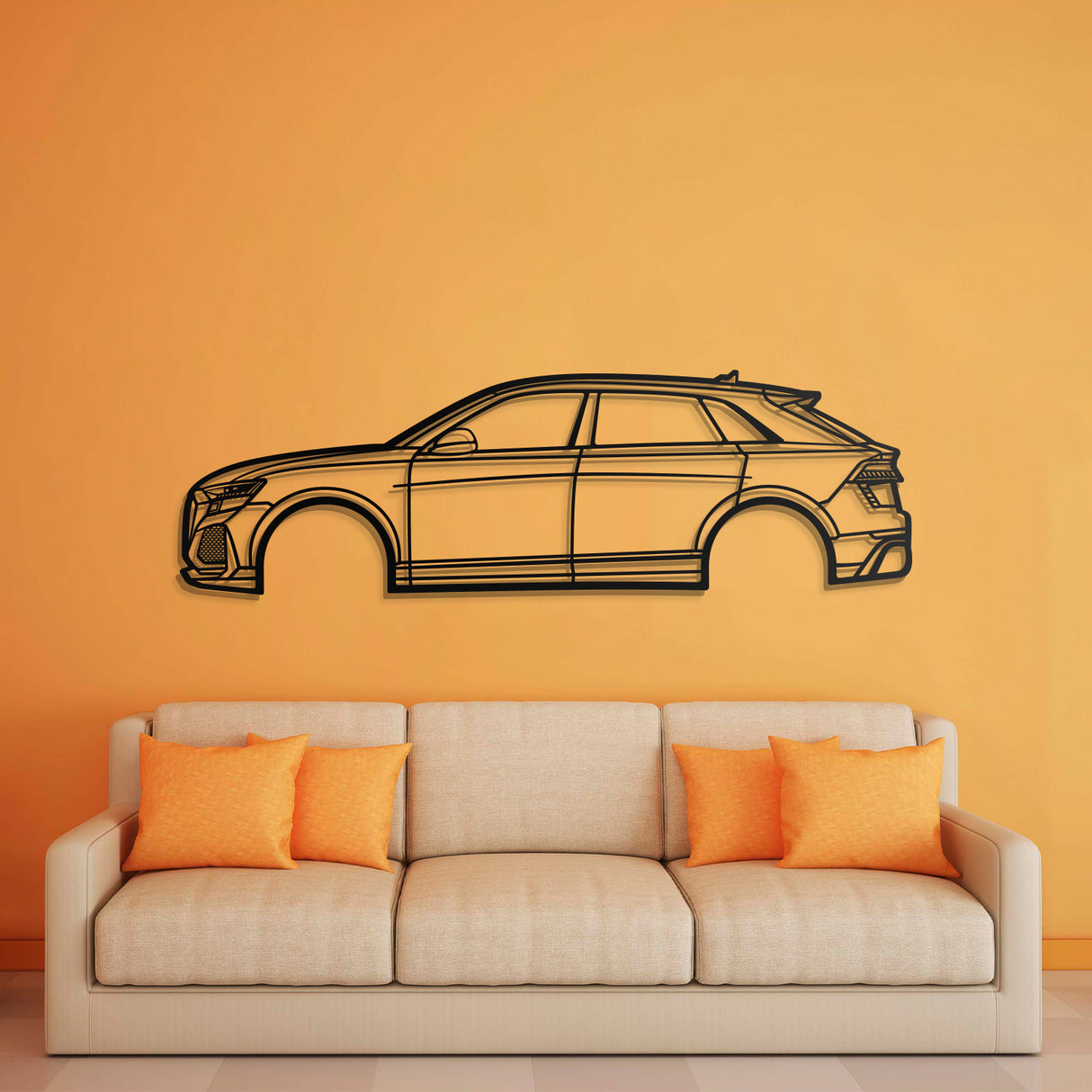 2023 RSQ8 Metal Car Wall Art - NC0826