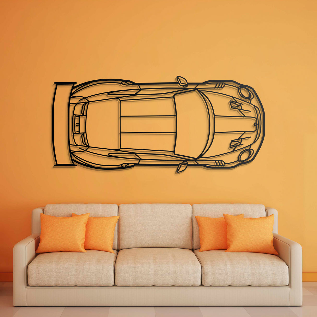 911 GT2 RS Model 991 TOP Metal Car Wall Art - NC0849