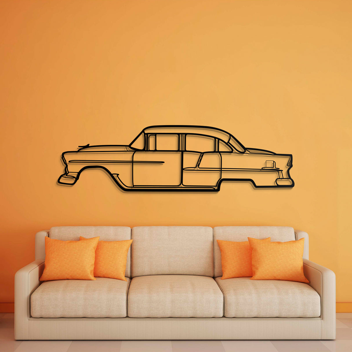 1955 Belair Metal Car Wall Art - NC0037