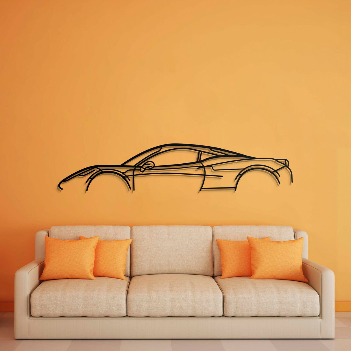 458 Italia Classic Metal Car Wall Art - NC0835