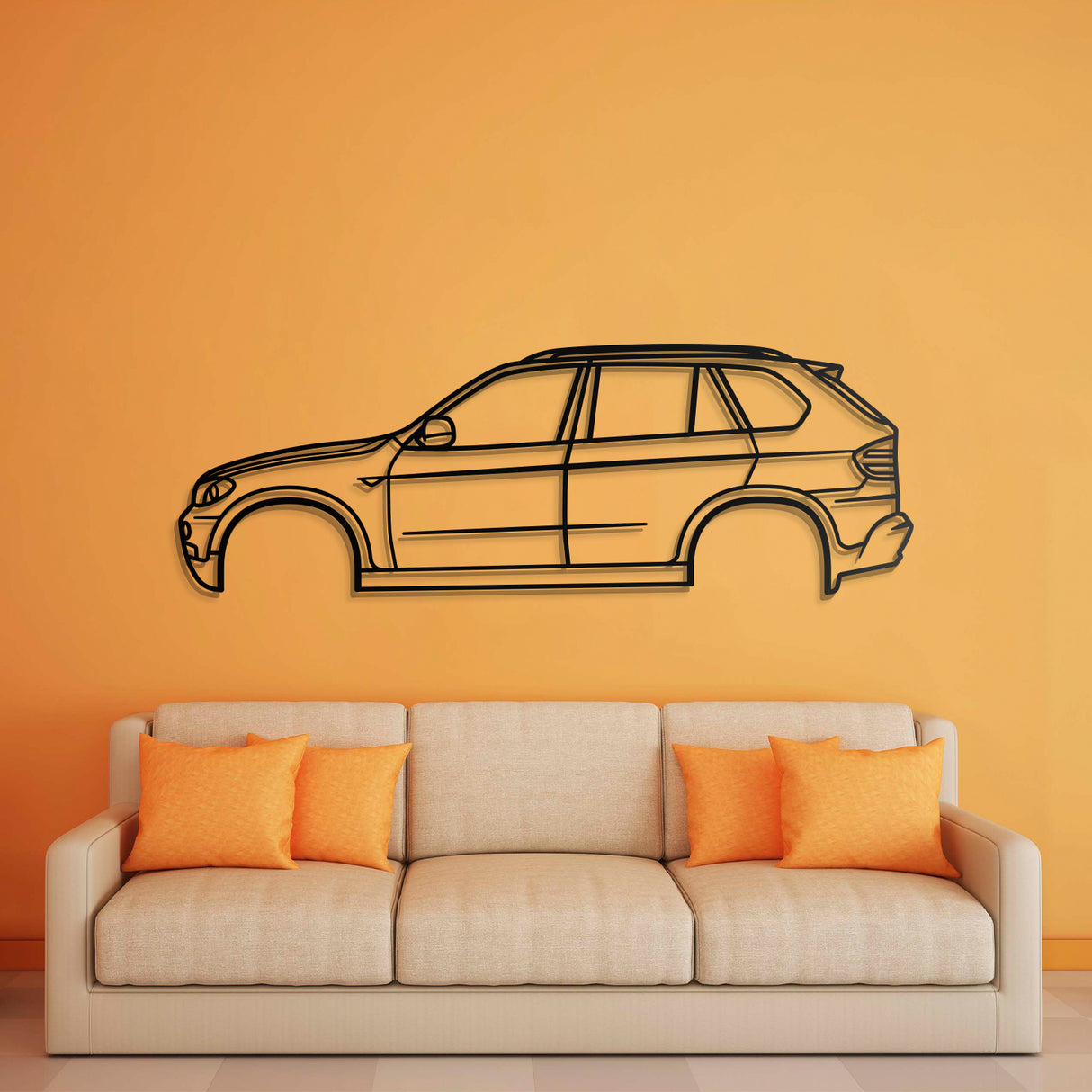 2007 X5 E70 2nd Gen Metal Car Wall Art - NC0356