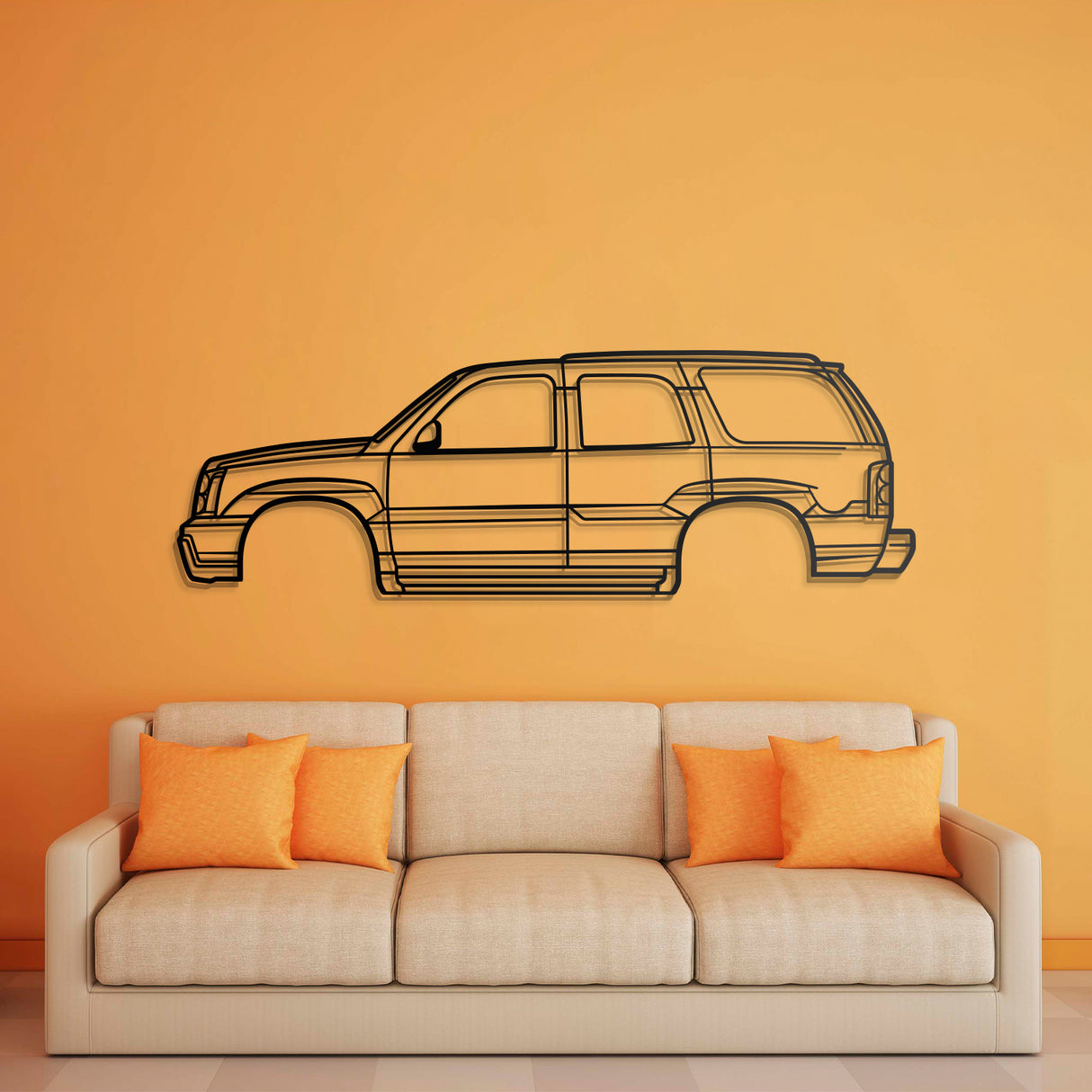 2002 Escalade 2nd Gen Metal Car Wall Art - NC0299