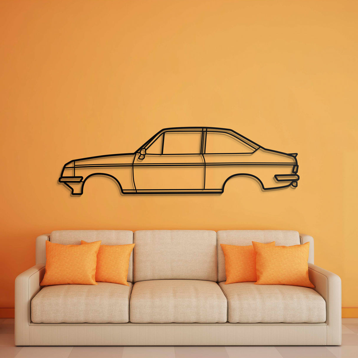 1977 Escort RS1800 Metal Car Wall Art - NC0174