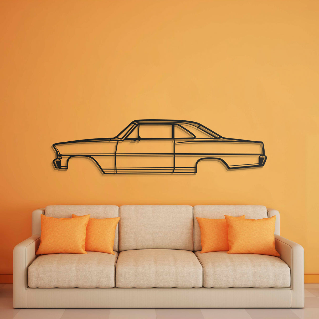 1967 Nova Metal Car Wall Art - NC0102