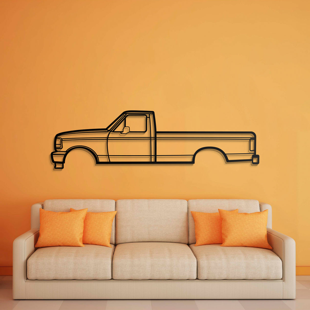 1993 F-150 9th Gen Metal Car Wall Art - NC0243