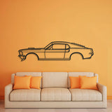 1968 Mustang Mach 1 Metal Car Wall Art - NC0113