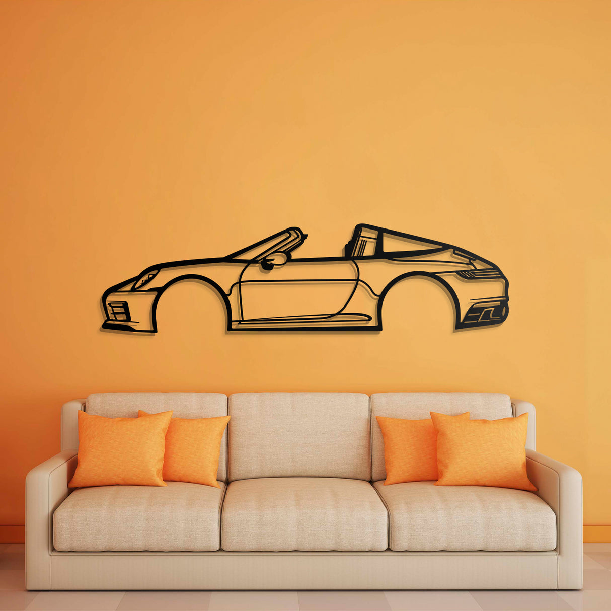 2018 911 Targa 4S Metal Car Wall Art - NC0610