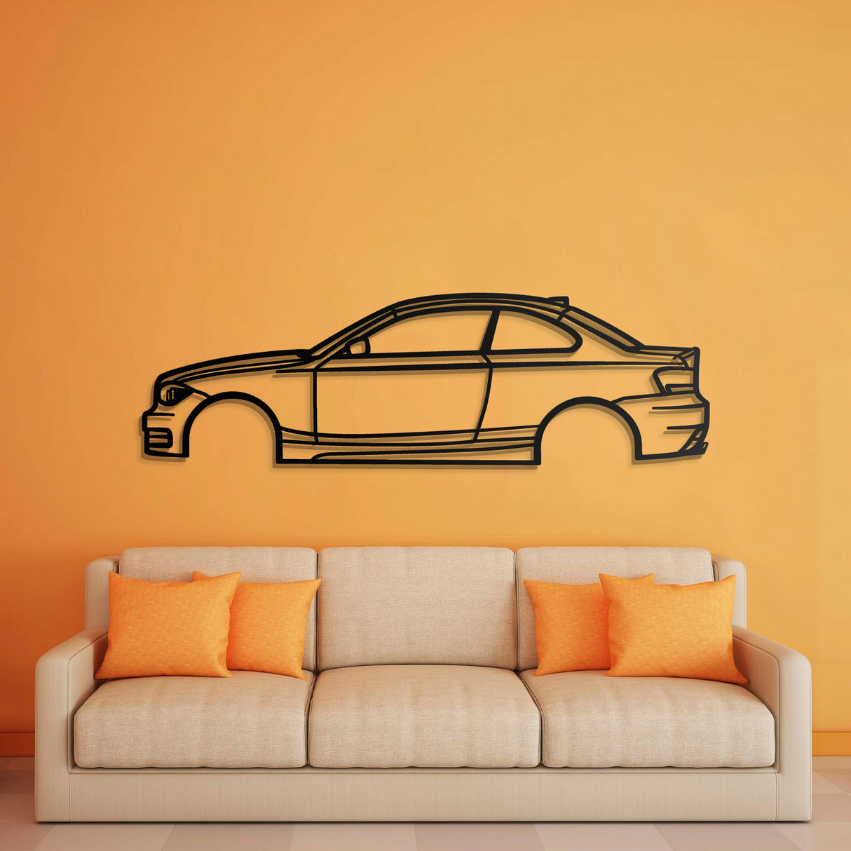 2009 E82 Coupe Metal Car Wall Art - NC0384