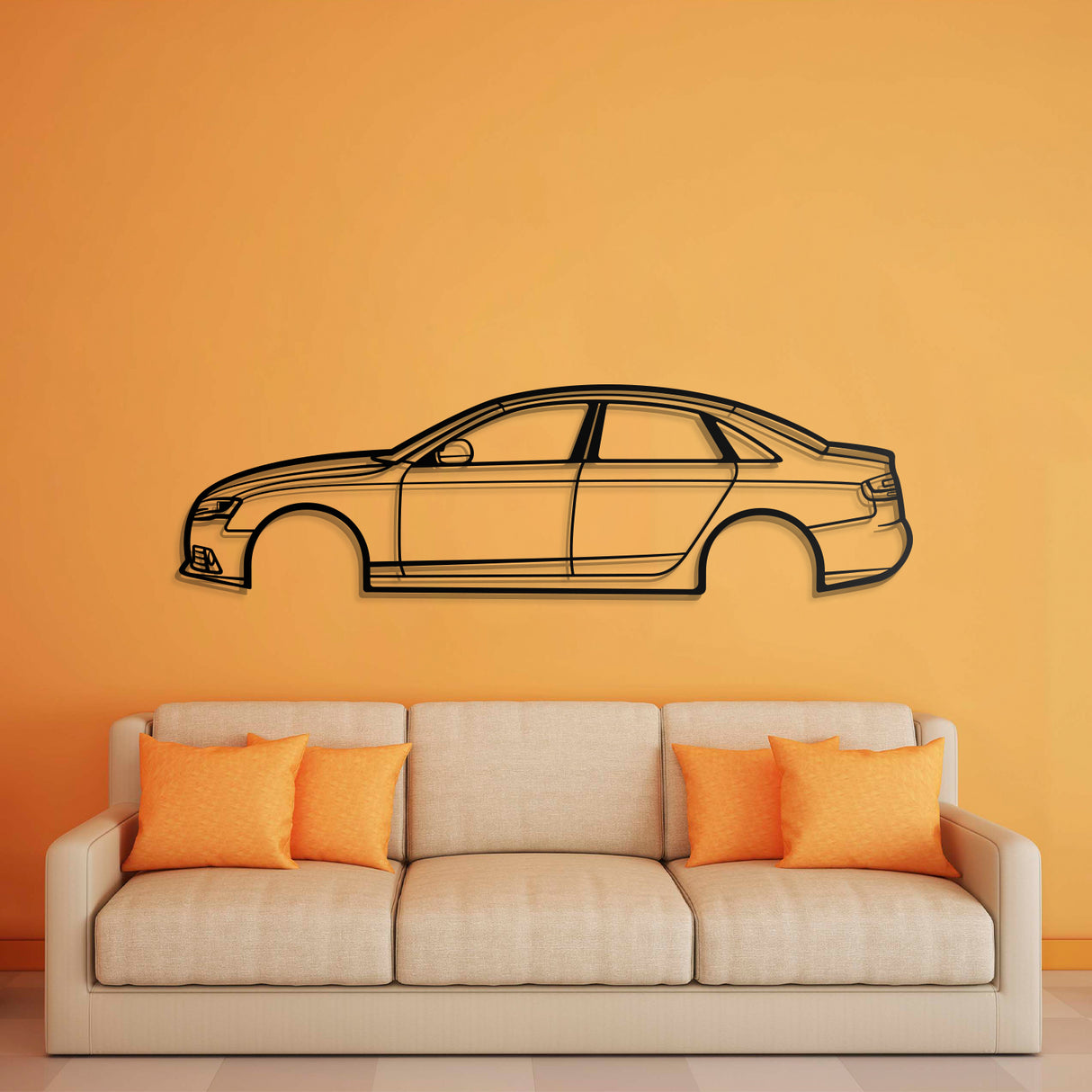 2011 A4 B8 Metal Car Wall Art - NC0414