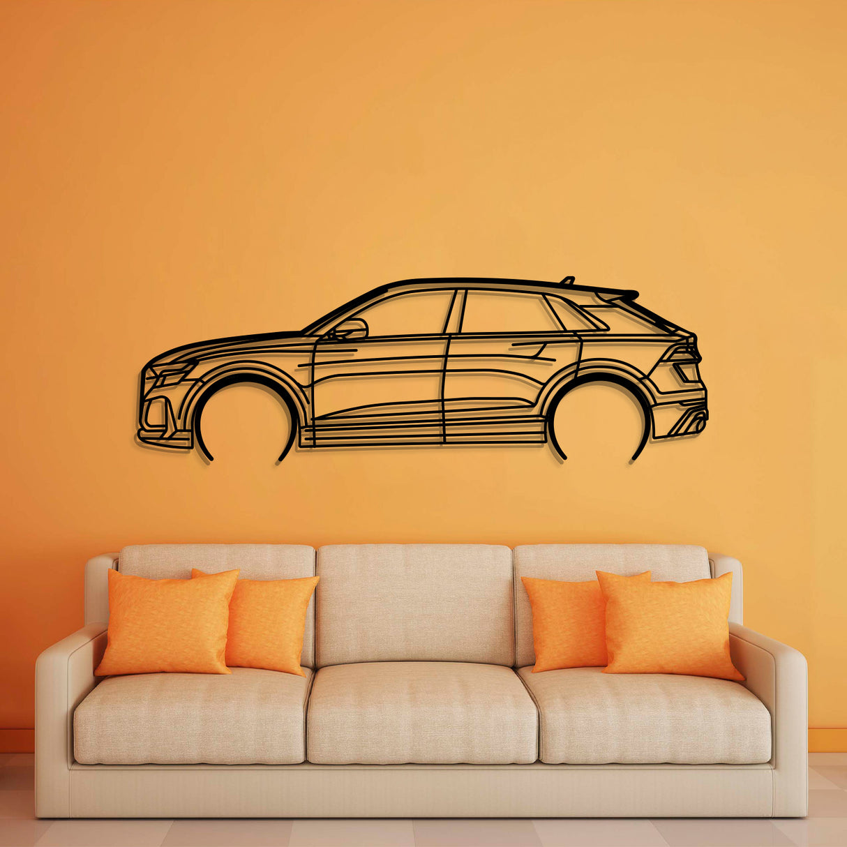 2022 RSQ8 Metal Car Wall Art - NC0814