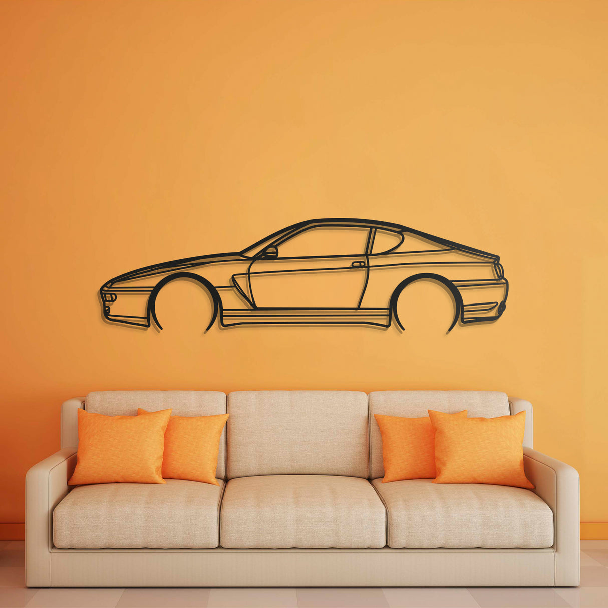 1995 456 GT Detailed Metal Car Wall Art - NC0254