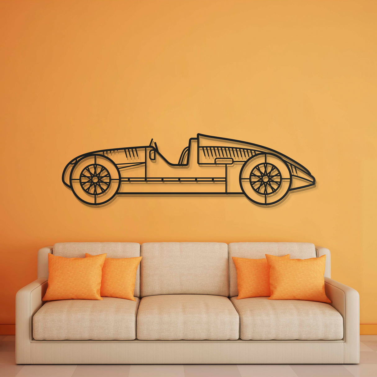 1939 Type D Metal Car Wall Art - NC0007